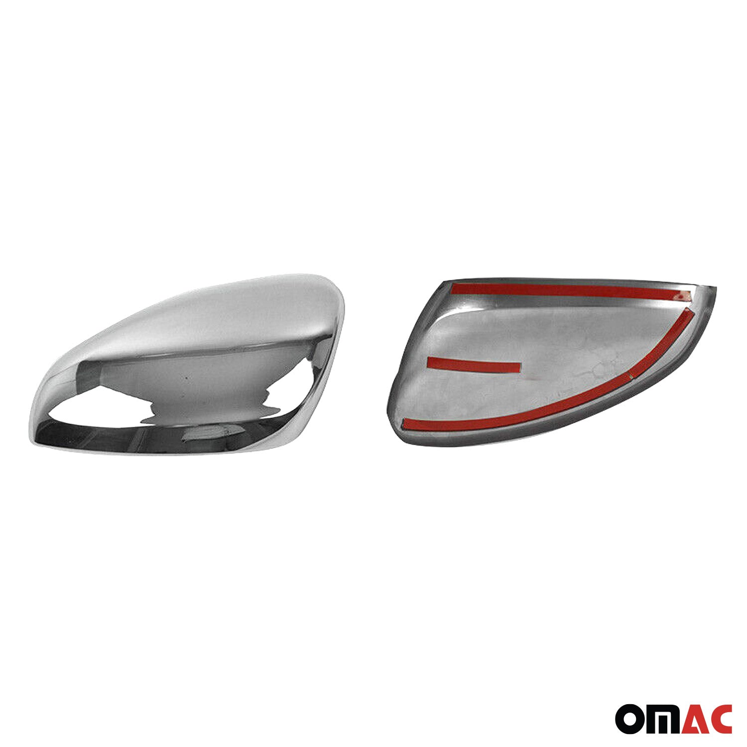 Coques de Rétroviseurs pour Peugeot 2008 2013-2019 en Acier Chromé Argent