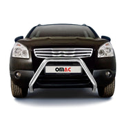 Pare-Buffle Avant Pour Nissan Qashqai +2 2008-2010 Argent