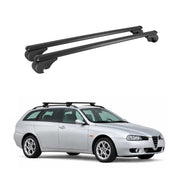Barres de toit Transversales pour Alfa Romeo 156 Crosswagon 2004-07 TÜV Noir