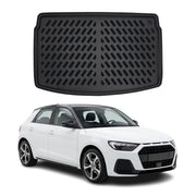 Tapis de coffre Supérieur pour Audi A1 2018-2026 Noir 3D en Caoutchouc TPE