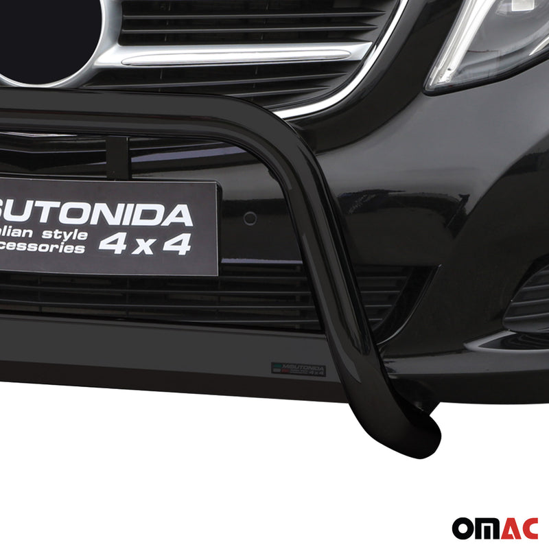 Pare-buffle Avant pour Mercedes Classe V 2014-2019 63 mm en Acier Noir