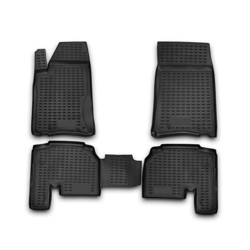 Tapis de sol pour Ssangyong Actyon Sports II 2012-2021 caoutchouc TPE 3D Noir 4x