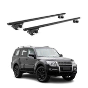 Barres de toit transversales pour Mitsubishi Pajero Sport II 2008-2016 Noir ABE
