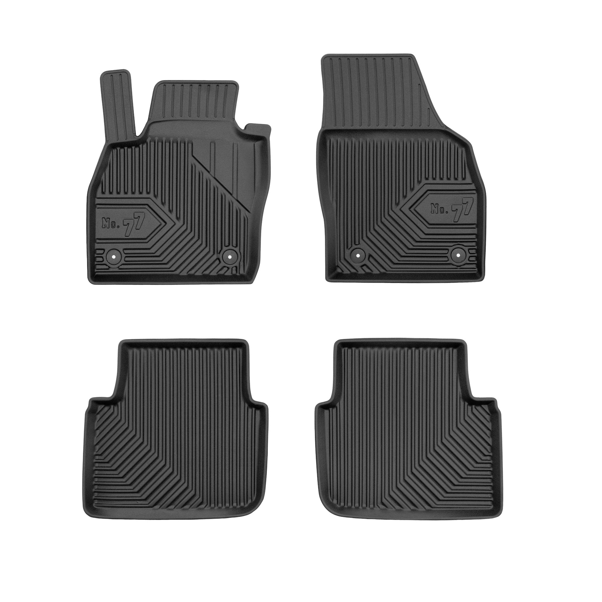 Tapis de Sol de Voiture pour Skoda Kamiq 2019-2026 TPE Antidérapant Noir 4Pcs