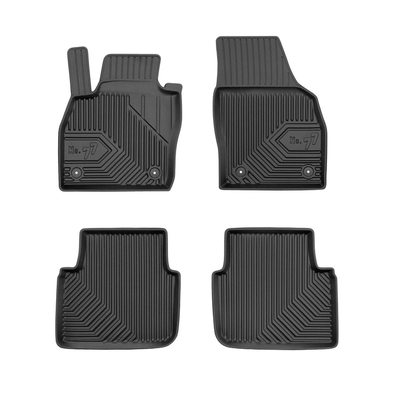 Tapis de Sol de Voiture pour Skoda Kamiq 2019-2025 TPE Antidérapant Noir 4Pcs