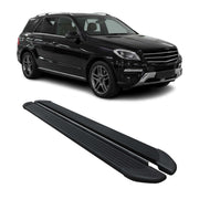Marchepieds Latéraux pour Mercedes Classe M W166 2012-2019 Noir Aluminium 2Pcs