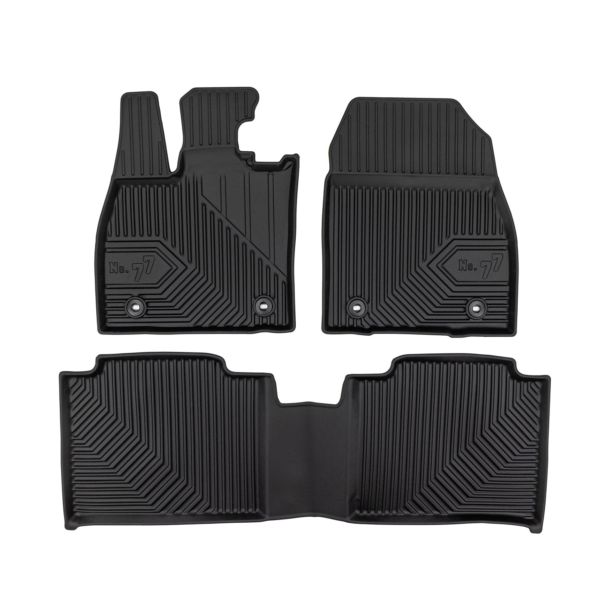 Tapis de Sol de Voiture No.77 pour Lexus RZ 2023-2026 TPE Antidérapant Noir 3Pcs