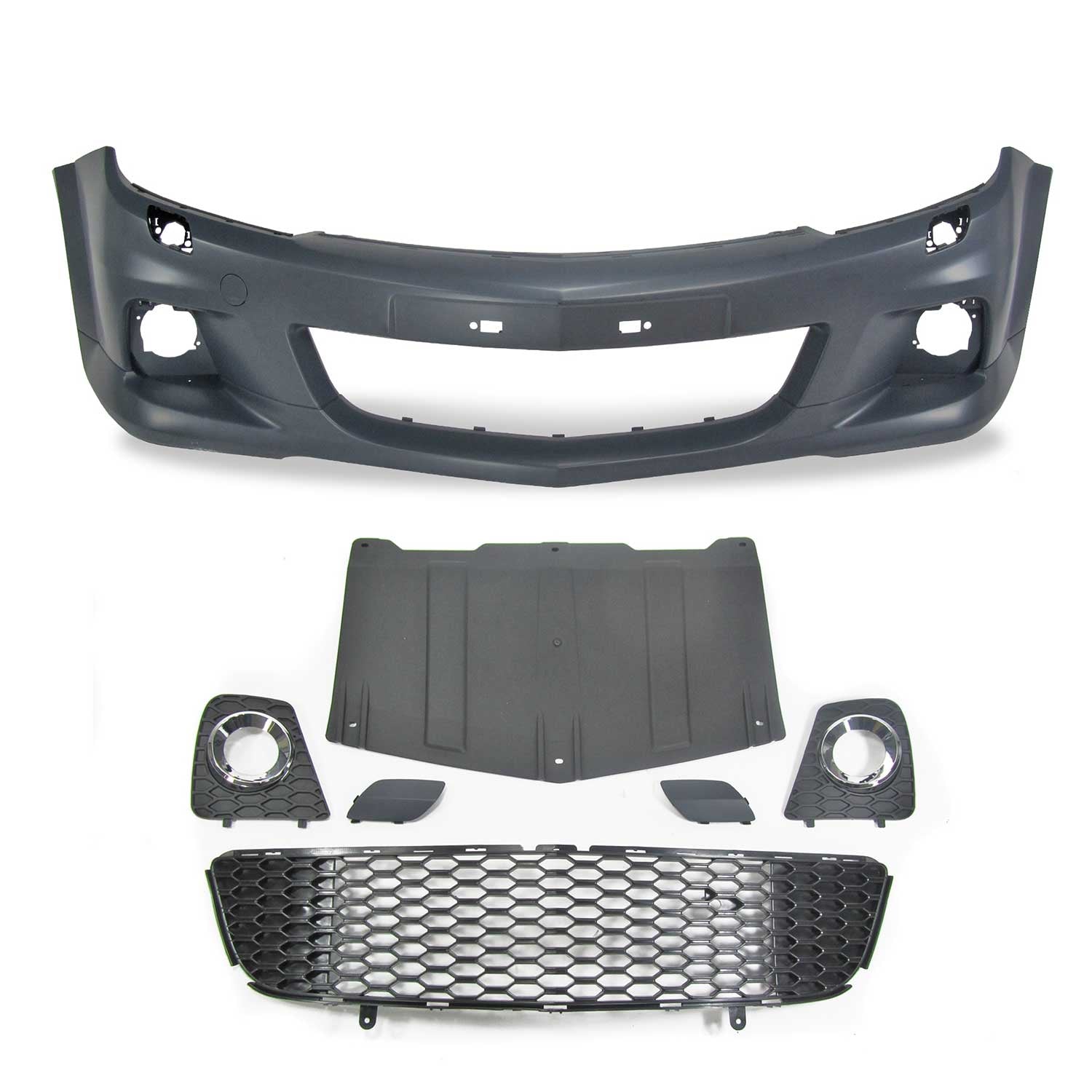JOM Pare-chocs avant pour Opel Astra H 3 portes 2004-2013 Plastique Noir 1x