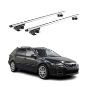 Barres de toit transversales pour Mazda 6 Break GY GH 2002-2013 Alu Gris 2x ABE