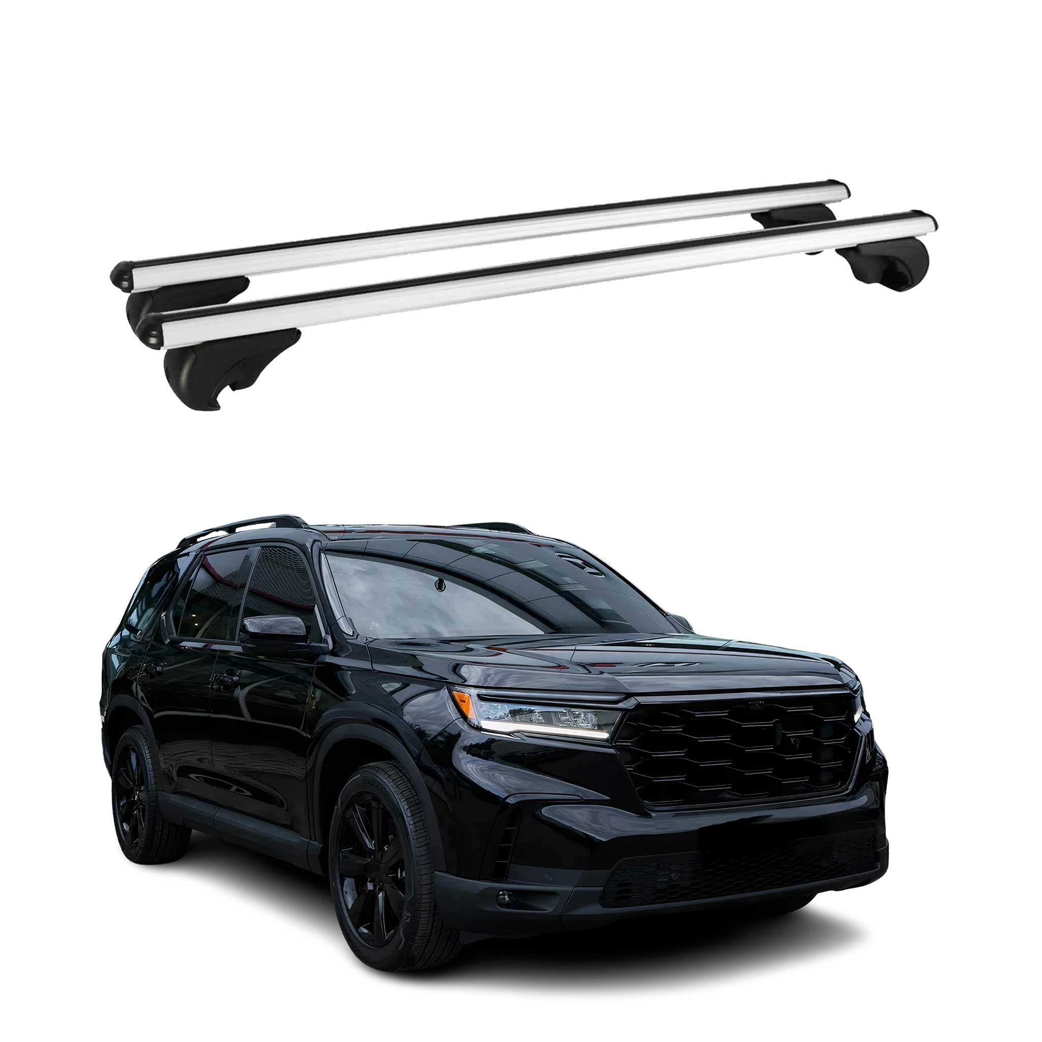 Barres de toit Transversales pour Honda Pilot 2024-2026 en Alu gris ABE