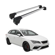 Barres de toit transversales pour Seat Leon Cupra ST III 2015-2020 Alu Gris 2Pcs