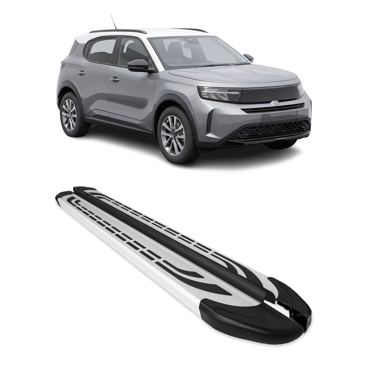 Marchepieds Latéraux pédale pour Opel Frontera 2024-2026 Aluminium Gris 2Pcs