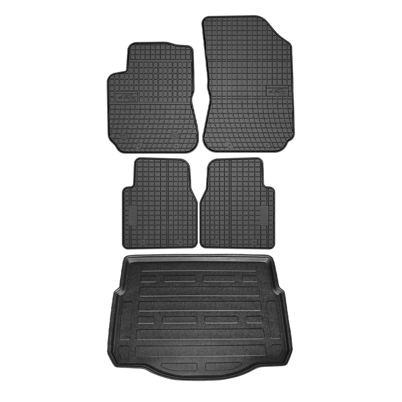 Kit Tapis de sol et coffre pour Citroen C4 Cactus 2018-2024 TPE Noir