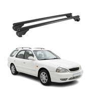 Barres de toit Transversales pour Kia Clarus Break 1998-2001 TÜV Alu Noir 2Pcs