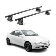 Barres de toit transversales acier pour Opel Tigra A 1994-2000 TÜV 75 kg Noir 2x