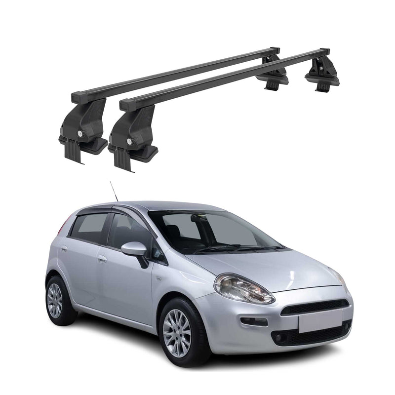 Barres Transversales Menabo pour Fiat Punto III 2012-2018 5-portes Noir