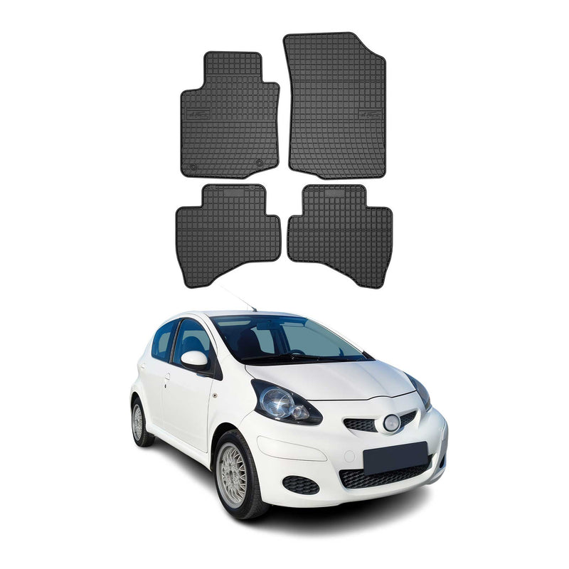 OMAC Tapis de sol pour Toyota Aygo 2005-2014 Noir en caoutchouc