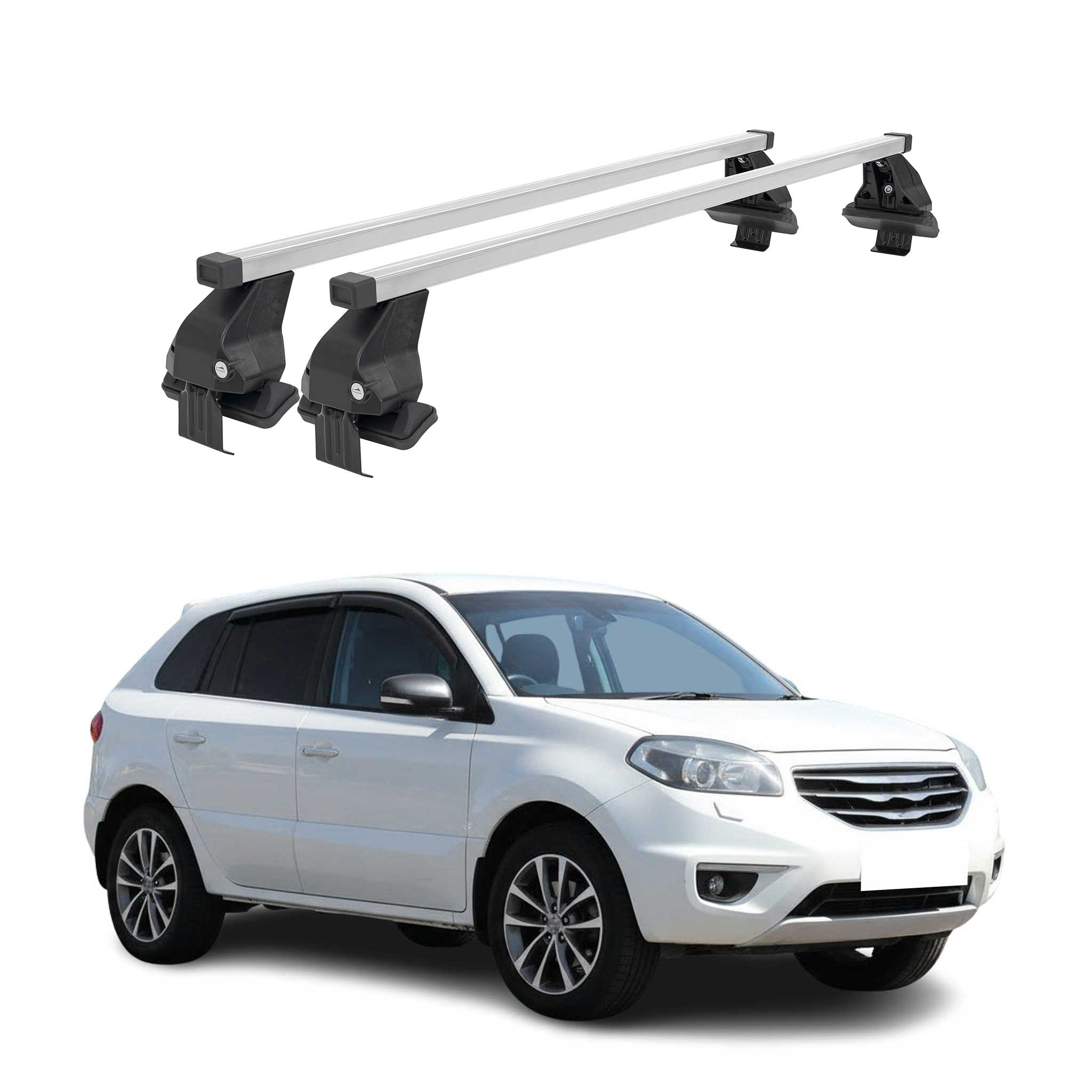 Barres de toit transversales pour Renault Koleos 2008-2016 Gris