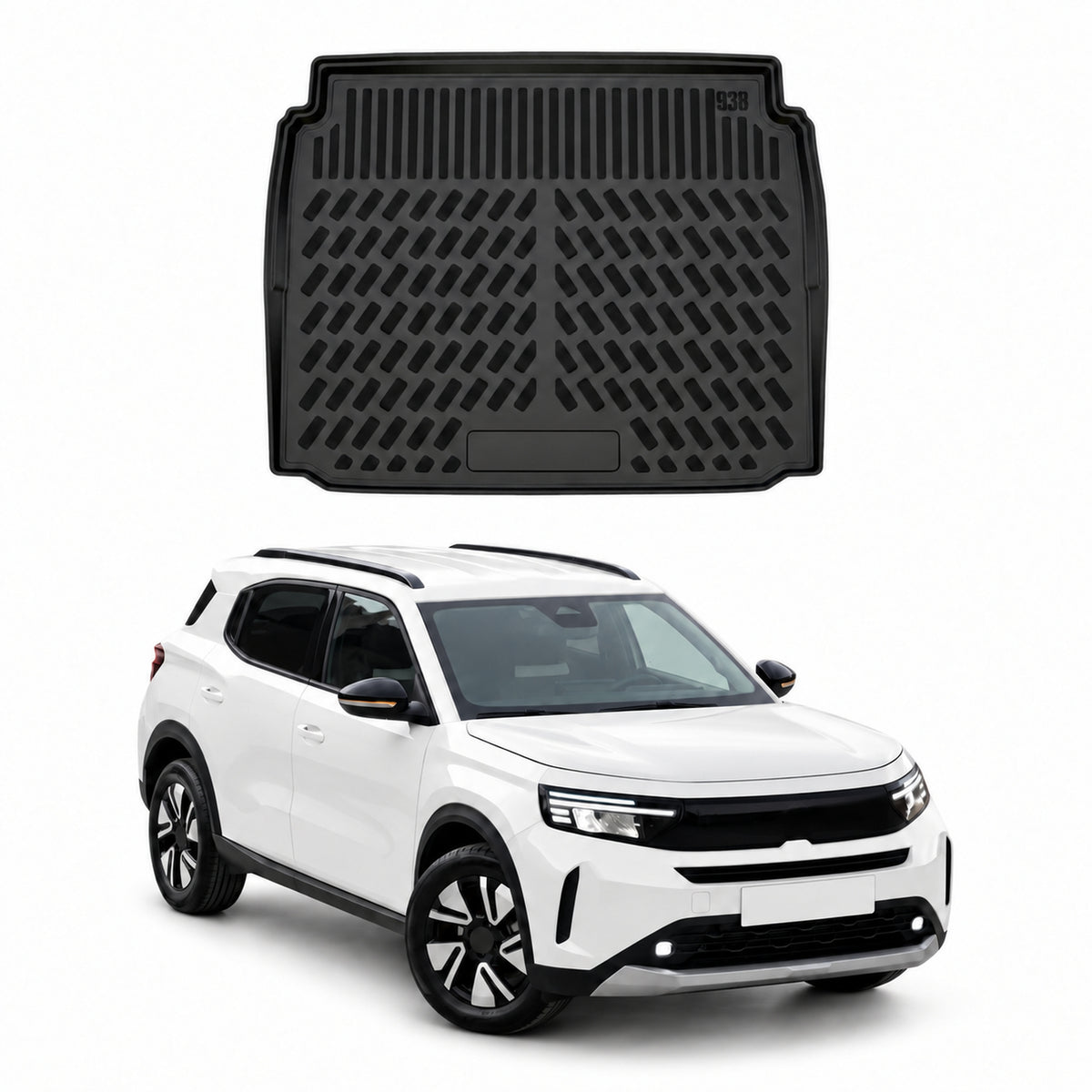 Tapis de coffre Supérieur pour Opel Frontera 2025-2027 Noir 3D en Caoutchouc TPE