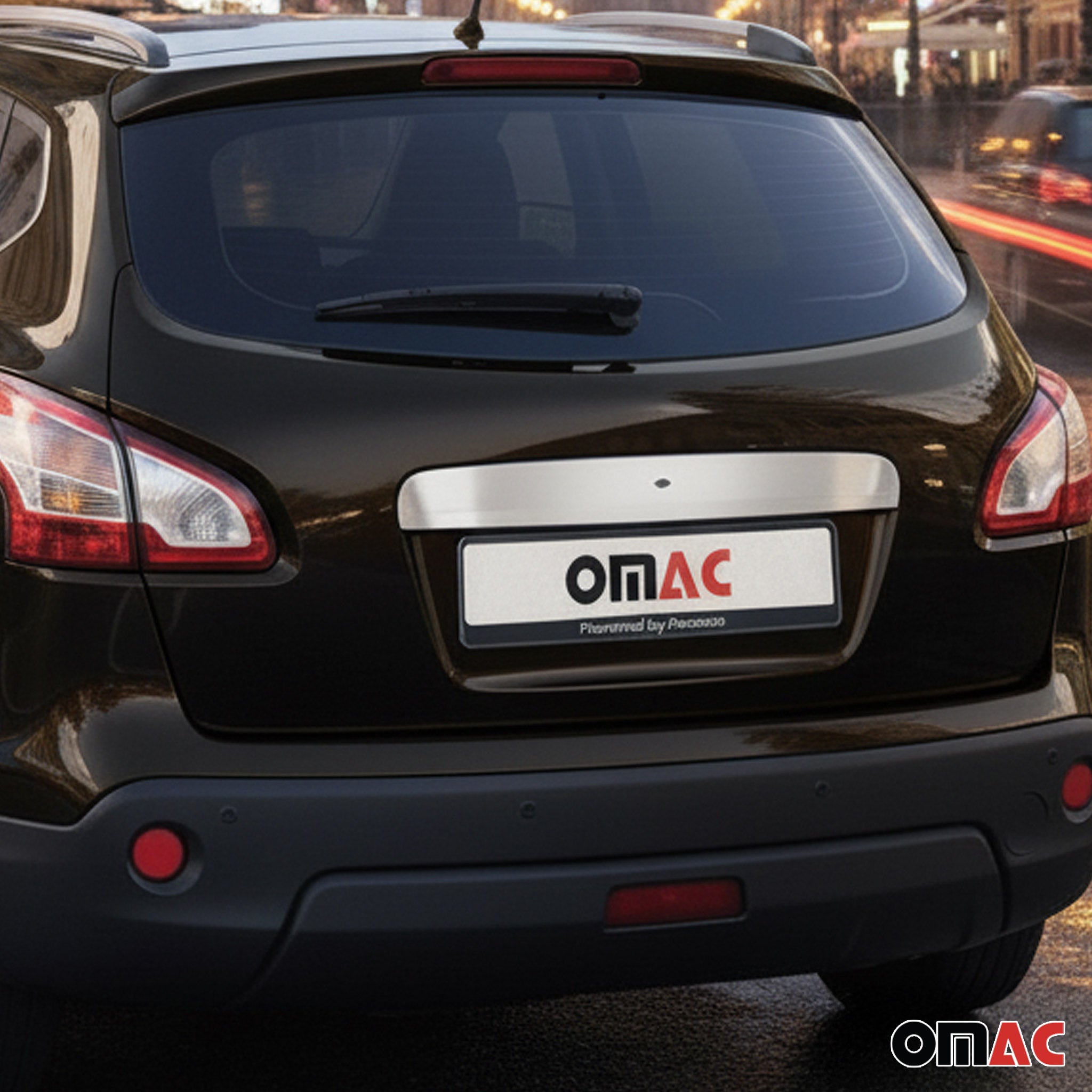 Garniture de Hayon Coffre pour Nissan Qashqai 2006-2014 en acier inox Brossé