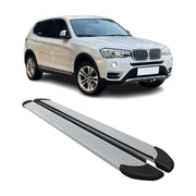 Marchepieds latéraux pédale pour BMW X3 F25 2011-2017 Aluminium 2x Gris