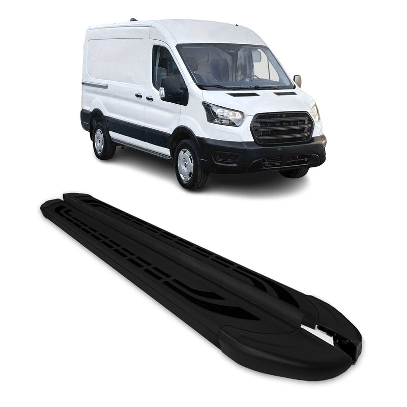 Marchepieds Latéraux pour Ford Transit Tourneo Courier 2014-2022 L1 Alu Noir