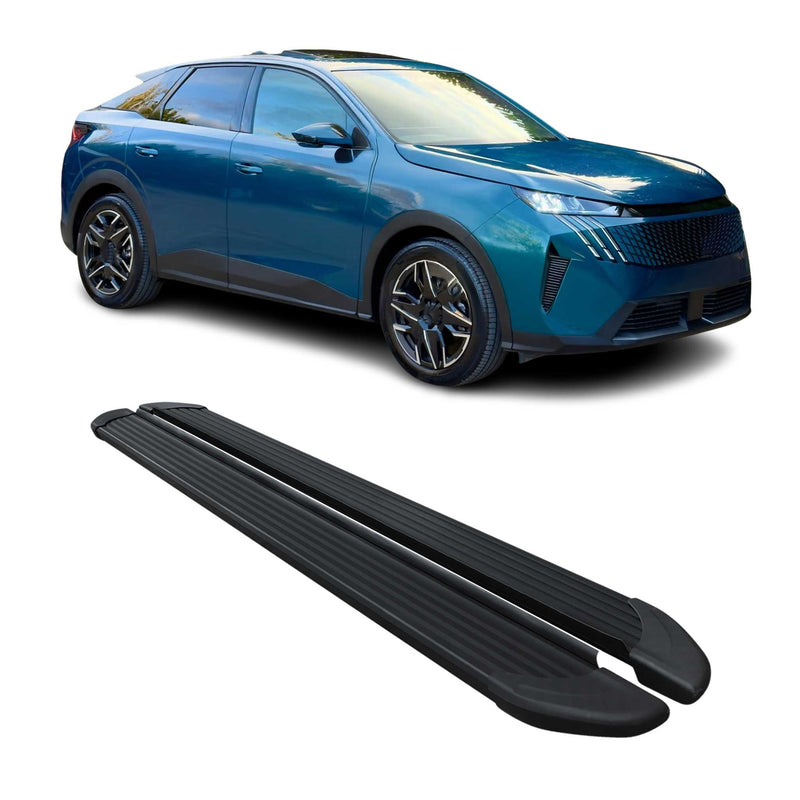 2024-2025 Peugeot 3008 III Marchepieds Latéraux pédale Aluminium Noir 2Pcs