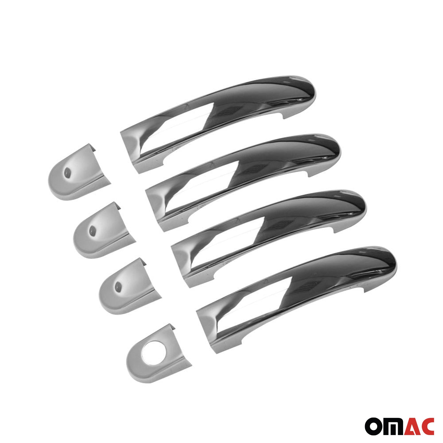 Couverture Poignée de porte pour VW Caravelle T5 2003-2015 3 Portes Acier 8Pcs