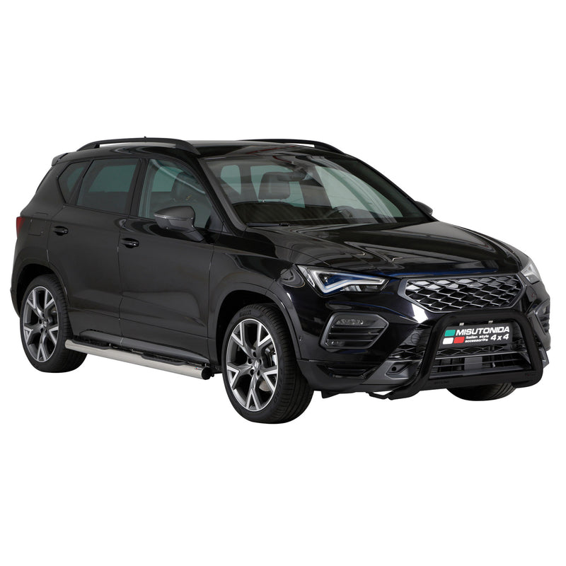 Pare-buffle Avant pour Seat Ateca 2021-2025 63mm en Acier Inoxydable Noir