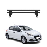 Menabo Barres de toit Transversales pour Peugeot 208 2012-2015 Alu Noir 2x ABE