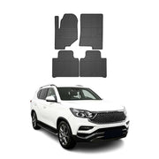 Tapis de Sol pour Ssangyong Rexton 2017-2022 Caoutchouc Noir