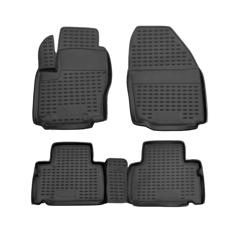 OMAC Tapis de sol pour Ford S-Max 2006-2015 sur mesure en caoutchouc Noir