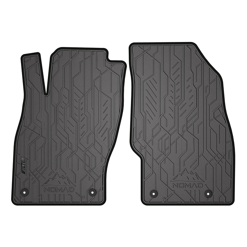 Tapis de Sol de Voiture pour Opel Corsa D 2006-2014 Caoutchouc Durable 2Pcs Noir