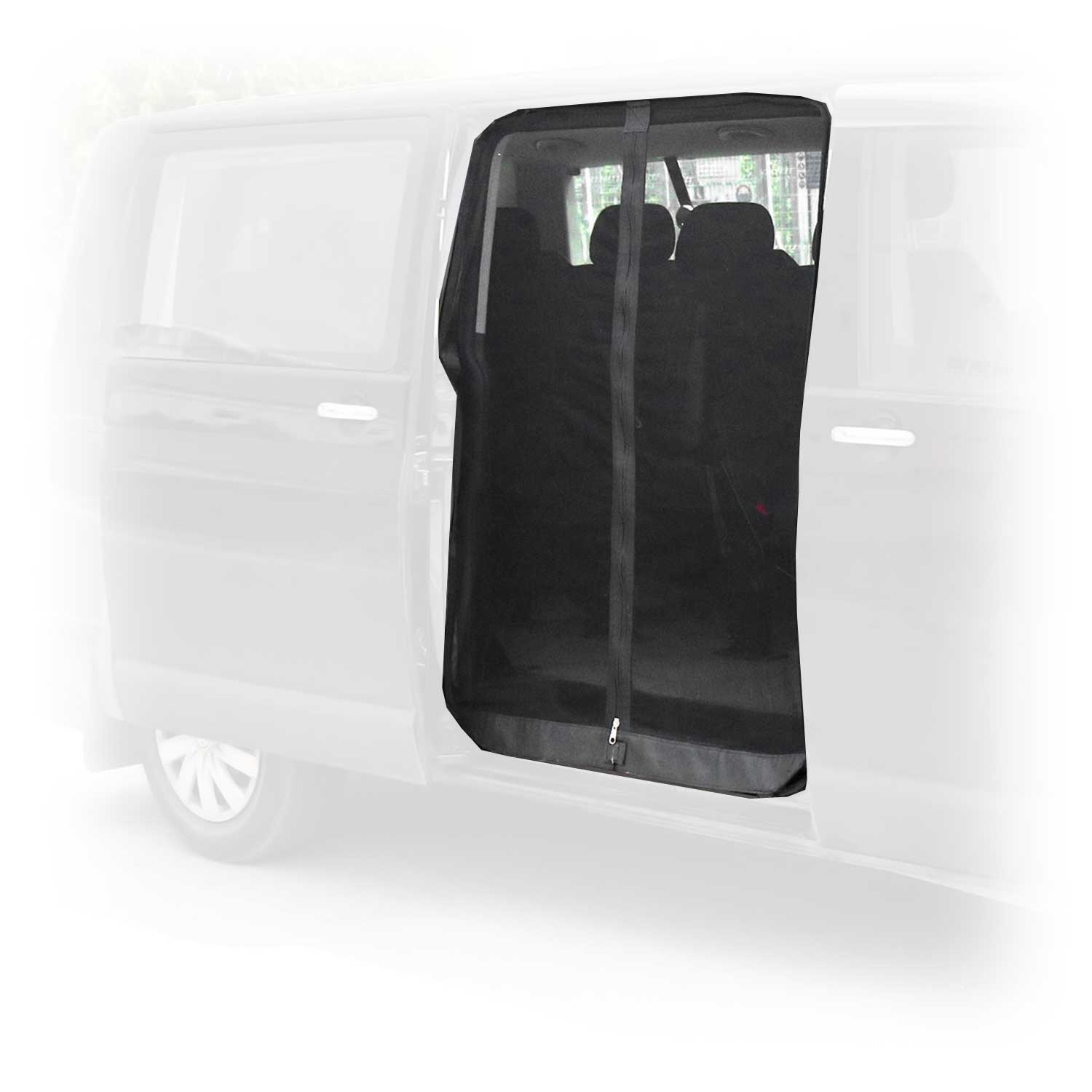 Moustiquaire avec Porte Coulissante - pour Mercedes Vito W447 2014-2026 Noir
