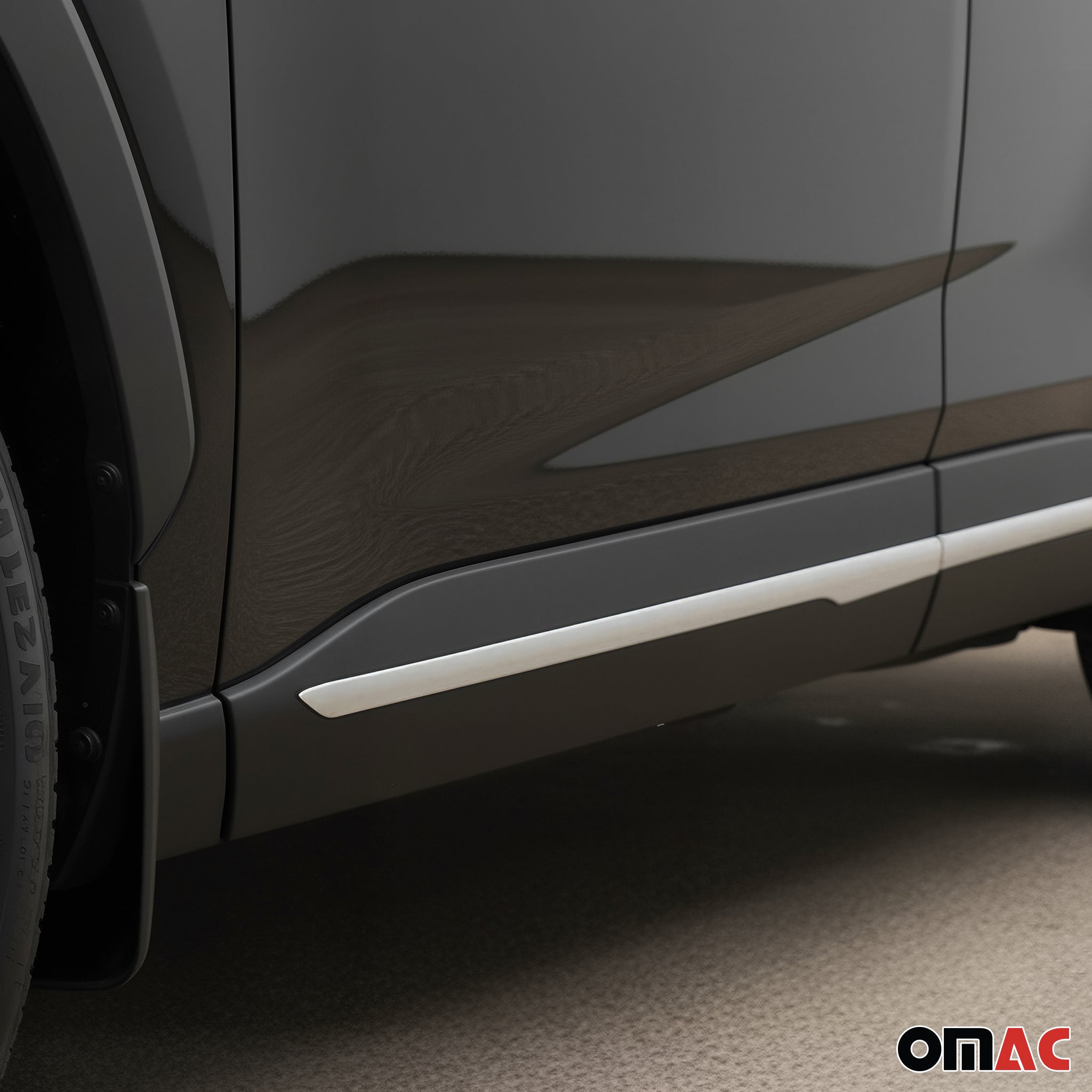 Bandes latérales de porte pour Hyundai Tucson 2022-2026 4Pcs en Acier Silver