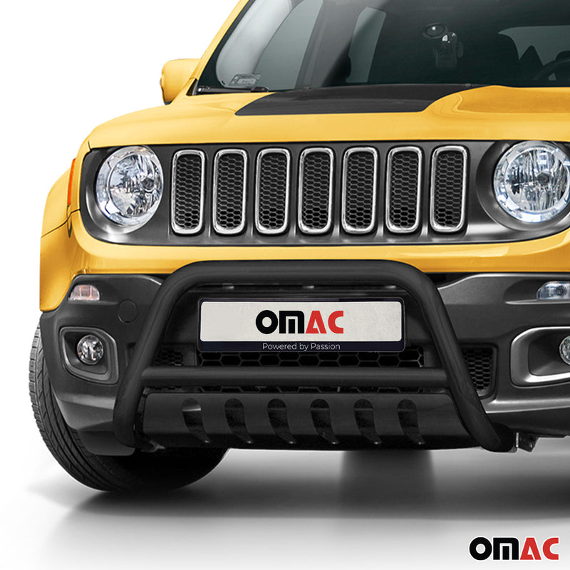 Pare-Buffle Avant Pour Jeep Renegade 2014-2021 Acier Inox Noir