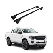 Barres de toit Transversales pour Ford Ranger IV 2022-2026 Acier Noir 2Pcs