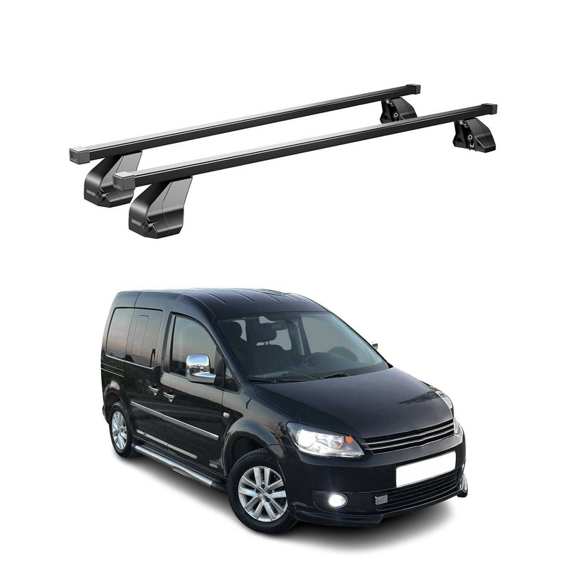 Barres Transversales Menabo pour VW Caddy Life 2010-2015 Noir