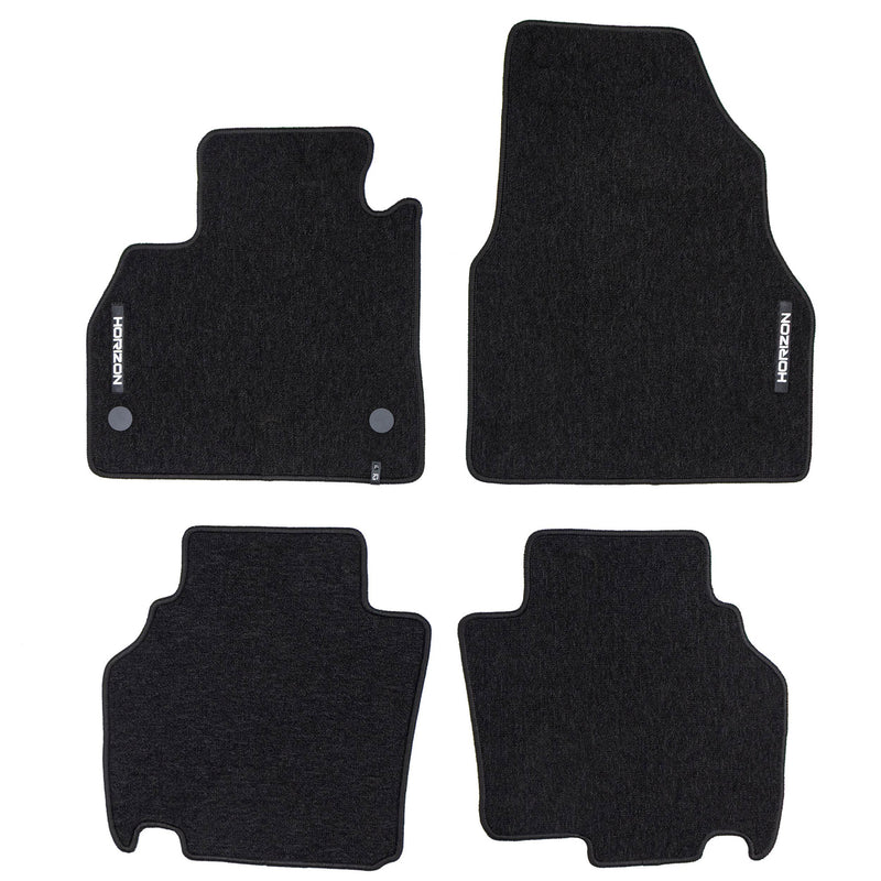Tapis de Sol de Voiture pour Renault Kangoo II 2007-2021 Velours Noir 4Pcs