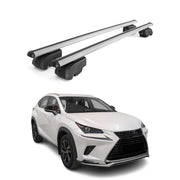 Barres de toit Transversales pour Lexus NX I 2015-2021 Aluminium Gris 2Pcs