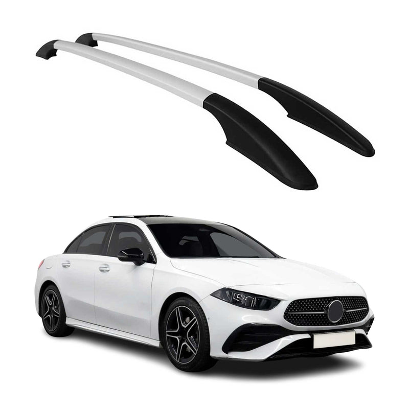Barres de toit longitudinales pour Mercedes A Klasse W177 2018-2025 en Alu gris