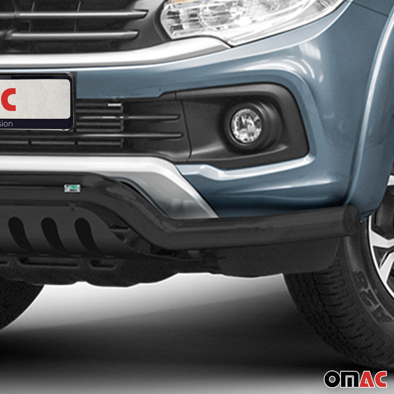 Pare-Buffle Avant Pour Fiat Fullback 2016-2019 Acier Noir