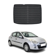 Tapis de coffre pour Renault Clio 3 HB 2005-2012 Noir 3D en Caoutchouc TPE