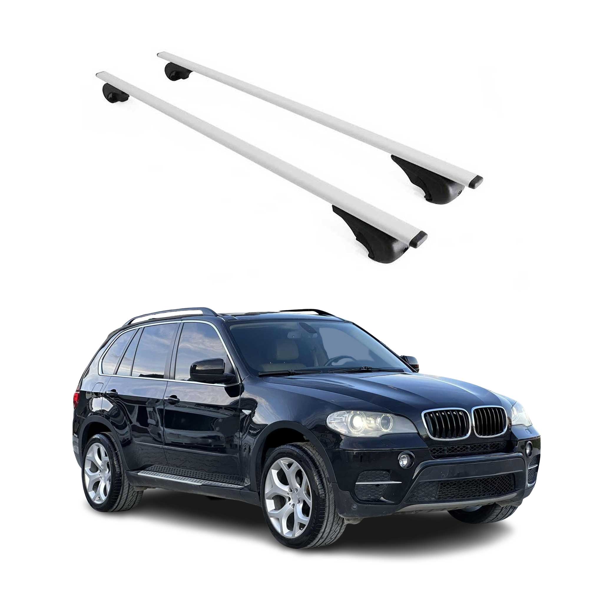 Barres de toit transversales pour BMW X5 E70 2006-2013 Fer Argent