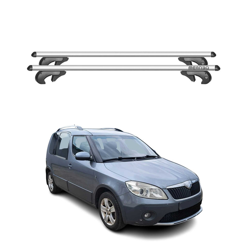 Barres de toit transversales pour Skoda Roomster 2006-2015 90kg Alu Gris 2x
