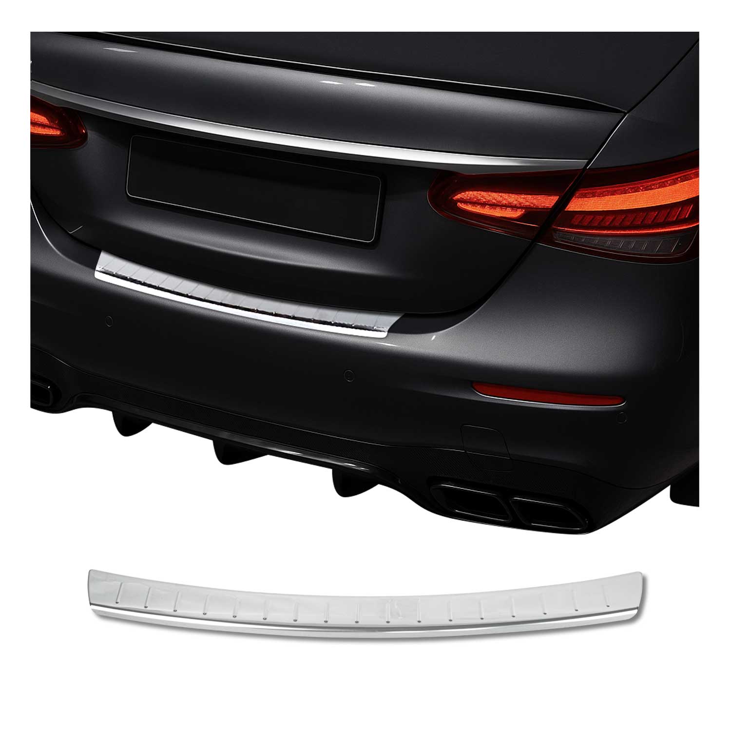 Protection de Pare-Chocs pour Mercedes Classe E W213 2017-2023 Inox polie