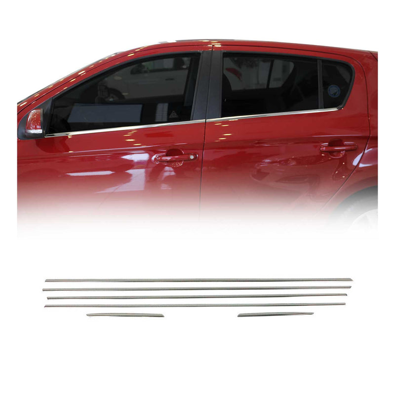 Baguettes pour contour Latérales pour Hyundai i20 2008-2014 en acier inox chrome