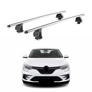 Barres de toit Alu pour Renault Megane IV HB Break 2016-24 5Portes TÜV Gris 2Pcs