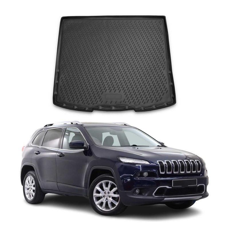 Tapis de Coffre pour Jeep Cherokee 2013-2019 TPE Noir