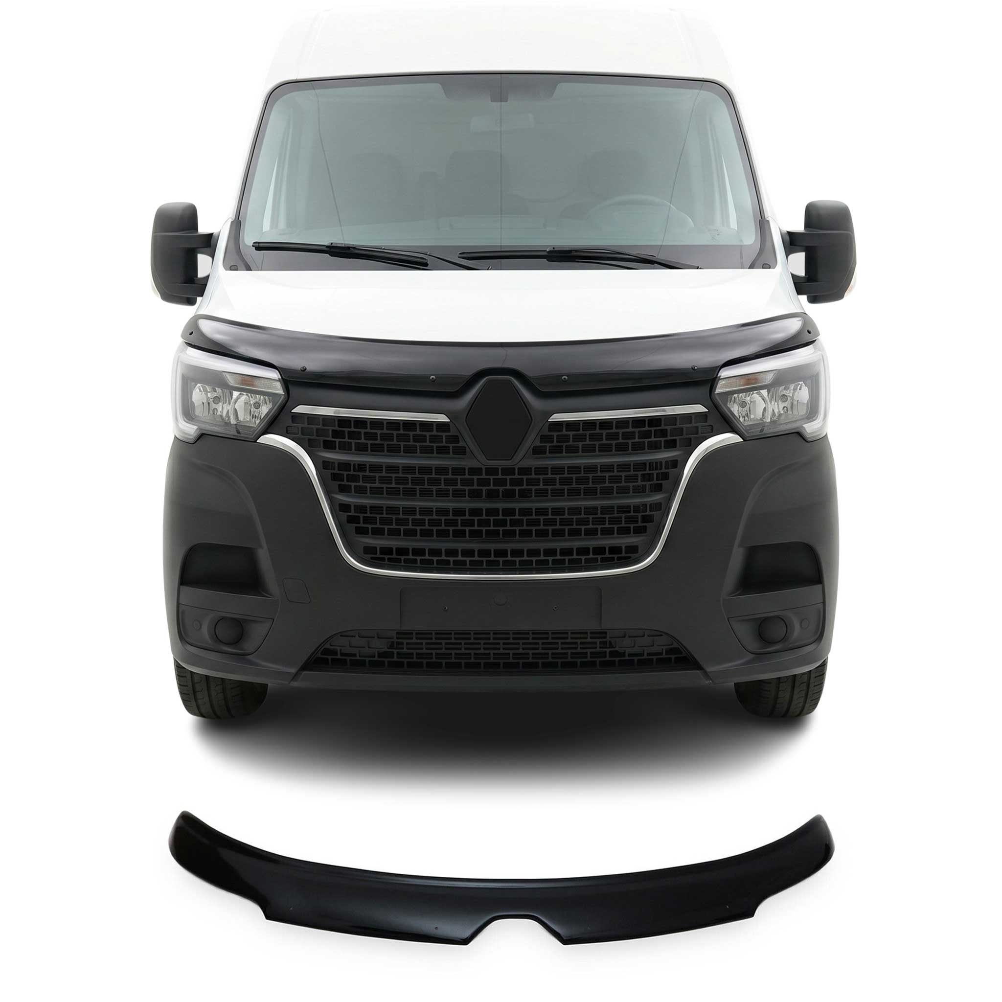 Déflecteur de Capot pour Renault Master 2019-2023 en Acrylique Noir